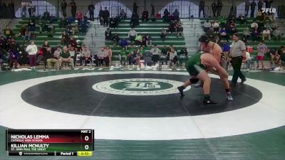 285 lbs Cons. Semi - Killian McNulty, St. John Paul The Great vs Nicholas Lemma, Catholic High School