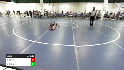 100 lbs Consi Of 16 #2 - Deklan Barr, PA vs Bo Gibbs, OH