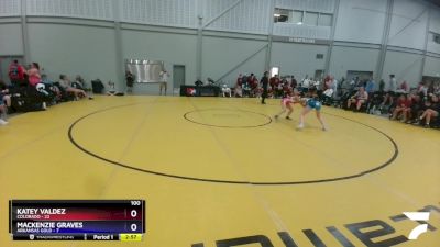 100 lbs Quarters & 1st Wb (16 Team) - Katey Valdez, Colorado vs Mackenzie Graves, Arkansas Gold