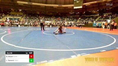 81 lbs Round Of 16 - Brinlie Bazer, Nebraska Wrestling Academy vs Leilah Saremi, Top Dog Wrestling Club