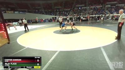 3A-106 lbs Semifinal - Carter Dawson, Glide vs Riley Flack, La Pine