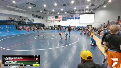 53 lbs 3rd Place Match - Levi Brandemuehl, Douglas WC vs Larry Clark, Cowboy Kids Wrestling Club