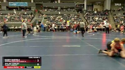 85 lbs Cons. Round 2 - Dylan Conley, Carroll Cardinals vs Kasey Bartels, Ironhawk Wrestling Academy IA