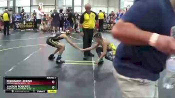 82 lbs Round 2 (6 Team) - Fernando Jimeno, Untouchables White vs Jaxson Roberts, American Gladiators-Blue