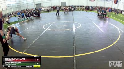 113 lbs Quarterfinal - Ezequiel Plancarte, Virgin Valley vs Evan Mackuliak, Churchill County
