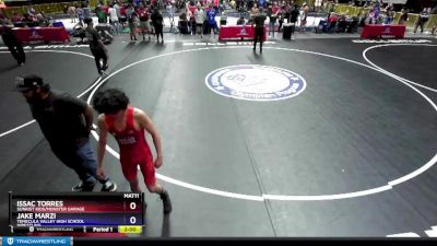 113 lbs Cons. Round 2 - Issac Torres, Sunkist Kids/Monster Garage vs Jake Marzi, Temecula Valley High School Wrestling