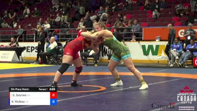 68kg 5th Place Match - Ellise Daynes, Dinos WC vs Katie Mulkay, Edmonton WC