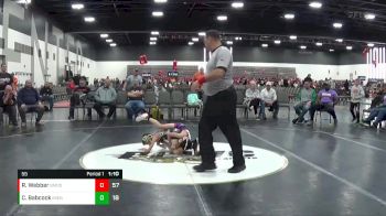 55 lbs Placement Matches (8 Team) - Calvin Babcock, Illinois Menace vs Ronin Webber, Beast Mode