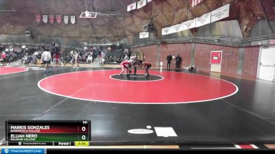 141 lbs Champ. Round 1 - Elijah Nero, Palomar College vs Markis Gonzales, Bakersfield College