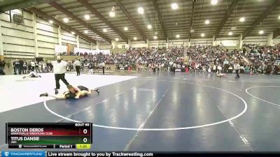 105+ Champ. Round 1 - Boston Deros, Grantsville Wrestling Club vs Titus Dansie, JWC