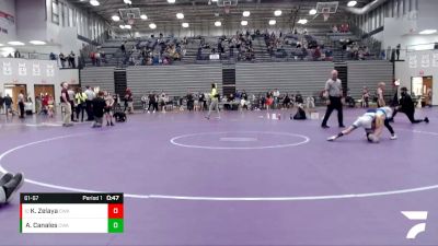 61-67 lbs Cons. Round 2 - Kayden Zelaya, Contenders Wrestling Academy vs Albert Canales, Contenders Wrestling Academy