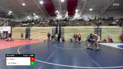 165 lbs Cons. Round 3 - Noah Krider, Carroll vs Christian Erwin, Monroe Central