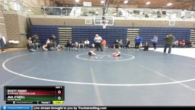 37 lbs Round 3 - Ava O`Neill, Silver Valley vs Ryett Ferry, Blackfoot Wrestling Club