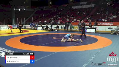 65kg Semifinal - Max Kershaw, Saskatoon Jr Huskies vs Abraham Pomeroy, Brock WC