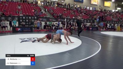 92 kg Cons 8 #2 - Evan McGuire, Pinnacle Wrestling Club vs Aiden Peterson, Eagle Club