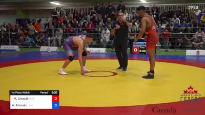 92kg 1st Place Match - Michealjeet Grewal, Guru Gobind Singh WC vs Attila Adamko, London-Western WC