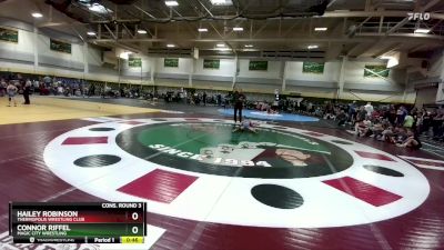 75 lbs Cons. Round 3 - Connor Riffel, Magic City Wrestling vs Hailey Robinson, Thermopolis Wrestling Club