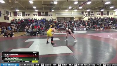 152 lbs Quarterfinal - Hunter Horak, Marion vs Jack Cantwell, West Delaware, Manchester