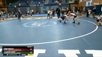 64-75 lbs Round 1 - Cannon Hunt, Sanderson Wrestling Academy vs Josh Bailey, North Summit Youth Wrestling