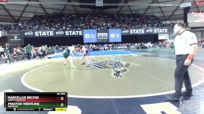 3A 220 lbs Champ. Round 1 - Marcellus Belton, North Thurston vs Preston Wentling, Ridgeline