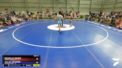 152 lbs Round 2 - Nicholas Singer, Pennsylvania Blue vs Dylan Granger, Michigan Blue