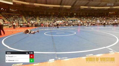 90 lbs Quarterfinal - Viola Foust, Tuttle Elite Wrestling Club vs Piper Weaver, Open Mats