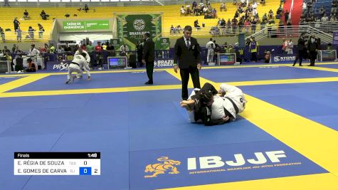 ELIZA RÉGIA DE SOUZA VASCONCELOS vs ERIKA GOMES DE CARVALHO 2024 Brasileiro Jiu-Jitsu IBJJF