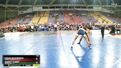 125 lbs Semis (4 Team) - Robert Albert, Graceland vs Logan Richardson, Marian University (IN)