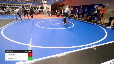 92 lbs Quarterfinal - Declan Forrest, Vinita Kids Wrestling vs Parker Ingram, Cleveland Take Down Club