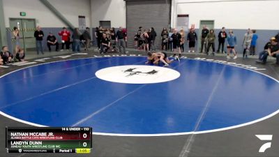 110 lbs Final - Landyn Dunn, Juneau Youth Wrestling Club Inc. vs Nathan McCabe Jr., Alaska Battle Cats Wrestling Club