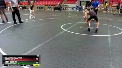 92 lbs Finals (2 Team) - Braxton Shaffer, Donahue WA vs Joey Sesock, Highland Hornets