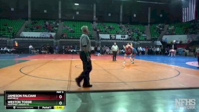 182 lbs Semifinal - Jameson Falciani, Hartselle vs Weston Tossie, Mortimer Jordan HS