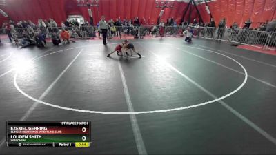 70 lbs 1st Place Match - Ezekiel Gehring, Slinger Red Rhinos Wrestling Club vs Louden Smith, Wisconsin