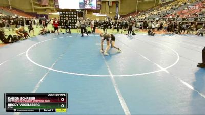 113 lbs Quarterfinal - Brody Vogelsberg, Utah vs Kaison Schreier, MO West Championship Wrestling Club