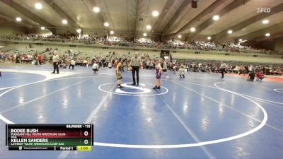 115 lbs Quarterfinal - Kellen Sanders, Lathrop Youth Wrestling Club-AAA vs Bodee Bush, Pleasant Hill Youth Wrestling Club-AAA