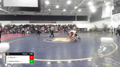 132 lbs Semifinal - Calen Reyna, Servite vs Jack Malinconico, Poway