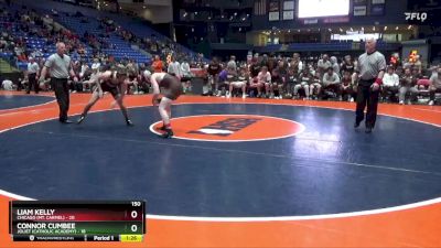 150 lbs Quarterfinals (8 Team) - Connor Cumbee, Joliet (Catholic Academy) vs Liam Kelly, Chicago (Mt. Carmel)