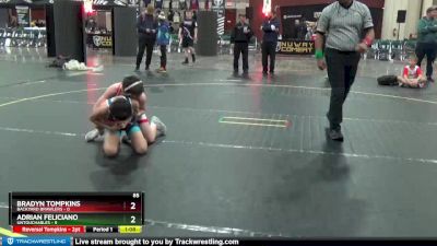 85 lbs Placement (4 Team) - Bradyn Tompkins, Backyard Brawlers vs Adrian Feliciano, Untouchables