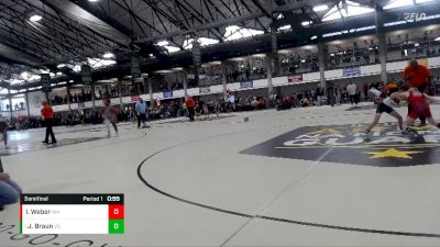 63-66 lbs Semifinal - Jaxon Braun, Vincennes Grapplers vs Ian Weber, Ringers