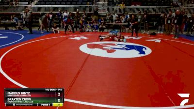 145 lbs 1st Place Match - Maddux Hintz, Green River Grapplers vs Braxten Crow, Sheridan Wrestling Club