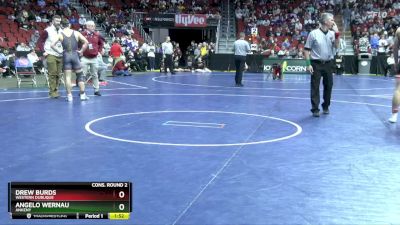 3A-165 lbs Cons. Round 2 - Angelo Wernau, Ankeny vs Drew Burds, Western Dubuque