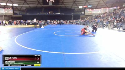 120 lbs Champ. Round 2 - Cie Myler, FordDynastyWrestlingClub vs Cyrus Maya, NWWC