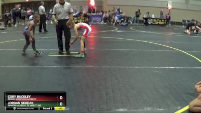 65 lbs Cons. Semi - Jordan Skodak, Simmons Academy Of Wrestling vs Cory Buckley, Region Wrestling Academy