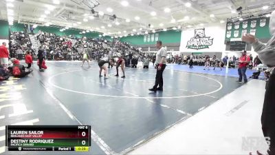 137 lbs 7th Place Match - Destiny Rodriquez, Pacifica Oxnard vs Lauren Sailor, Redlands East Valley