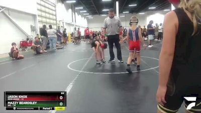 64 lbs Finals (2 Team) - Jason Knox, Iron Horse vs Mazzy Beardsley, HFL