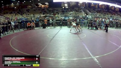 125 lbs Cons. Round 2 - Daniela Espinal, Hernando vs MaryEllen Wingate, University (Orange City)