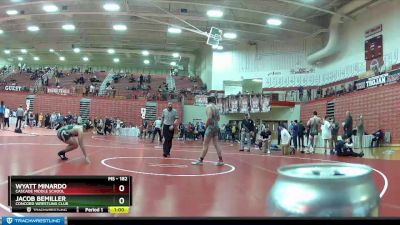 182 lbs Cons. Round 5 - Jacob Bemiller, Concord Wrestling Club vs Wyatt Minardo, Cascade Middle School