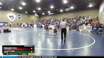 120 lbs Quarterfinal - Fernando Diaz, Santa Maria vs Colby Clark, Wasco