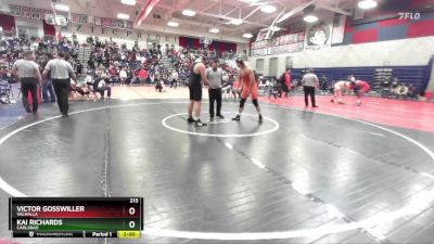 215 lbs Champ. Round 2 - Kai Richards, Carlsbad vs Victor Gosswiller, Valhalla