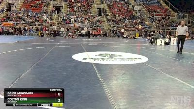 139 lbs Semifinal - Brier Arnegard, Watford City vs Colton King, Dickinson